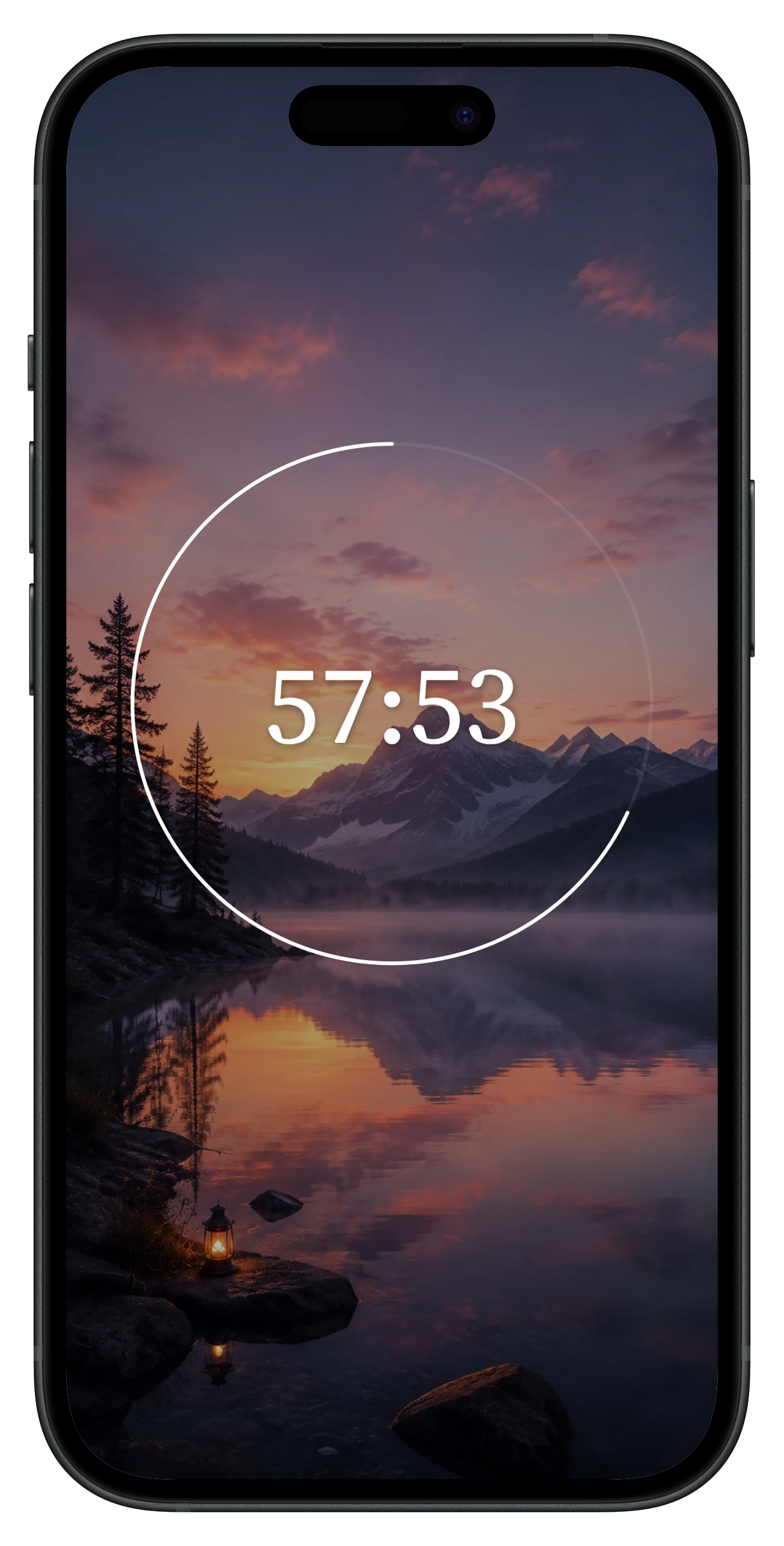 Lume app timer interface showing a focus session in progress